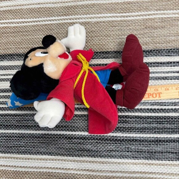 Disney Walt Disney World Sorcerer Mickey Mouse Plush Toy Fantasia Wizard - Picture 9 of 9